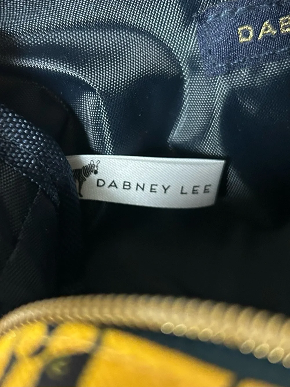 Dabney Lee Cosmetic Bag Yellow Black French Bulldog/Boston Terrier